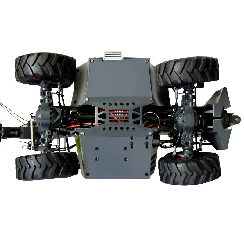 JDM-128 1/14 Metal RC Forklift Multifunctional Telescopic Hydraulic Construction Vehicles 4-Way Vavles Differential Lock 2Axles Steering
