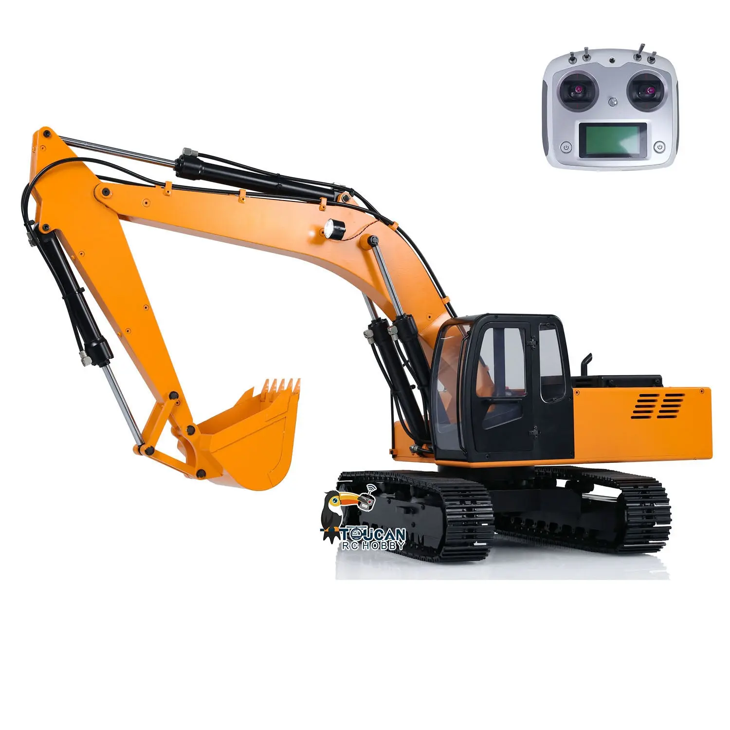 JDMODEL 1/12 Hydraulic Excavator 4200XL Metal Digger Construction Vehicles RC Hobby Grade Truck Tripper Bucket Pump Tube Tracks Radio