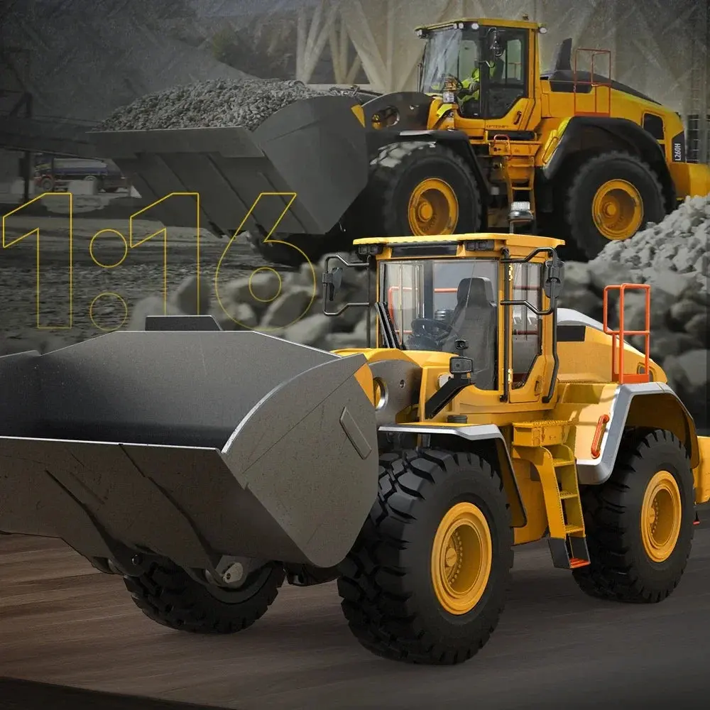 Double Eagle Metal 1/16 L260H E592 RC Loader Remote Control Electric Lifting Construction Vehicle Model Toy Light Sound ESC Motor Servo Battery