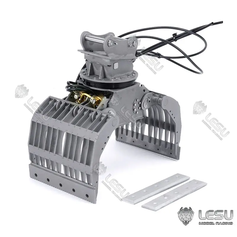 1/14 LESU RC Metal Hydraulic Aoue ET30H Wheeled Excavator Model Pump Cabin Sticker Display Grapple Ripper Bucket Scraper Compactor