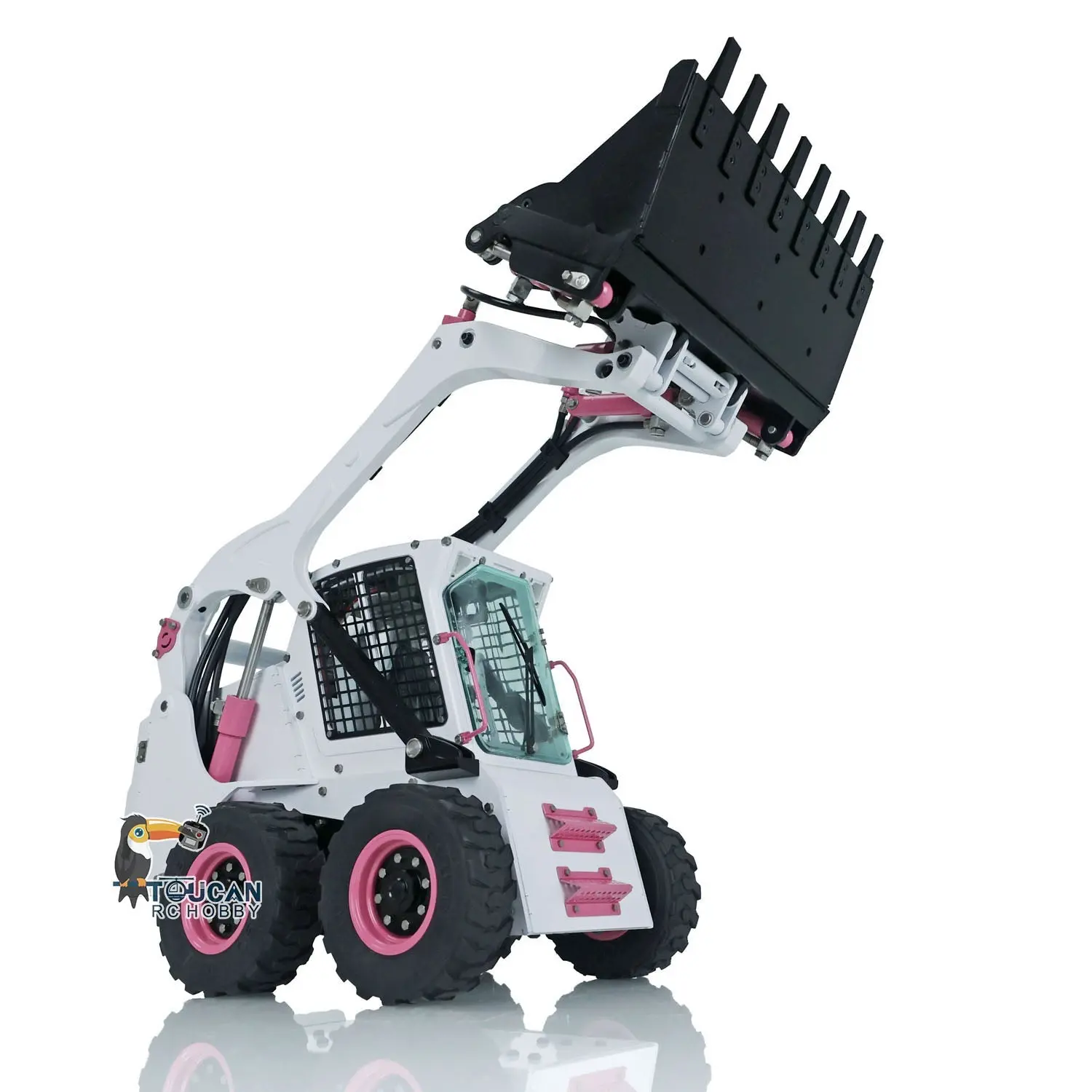 LESU 1/14 Metal RC Loader Aoue-LT5H Hydraulic Wheeled Skid-Steer Construction Vehicle Model Light Sound DIY Wheels Hubs fork Bucket Gripper Ripper Scarifier Shovel Clamp