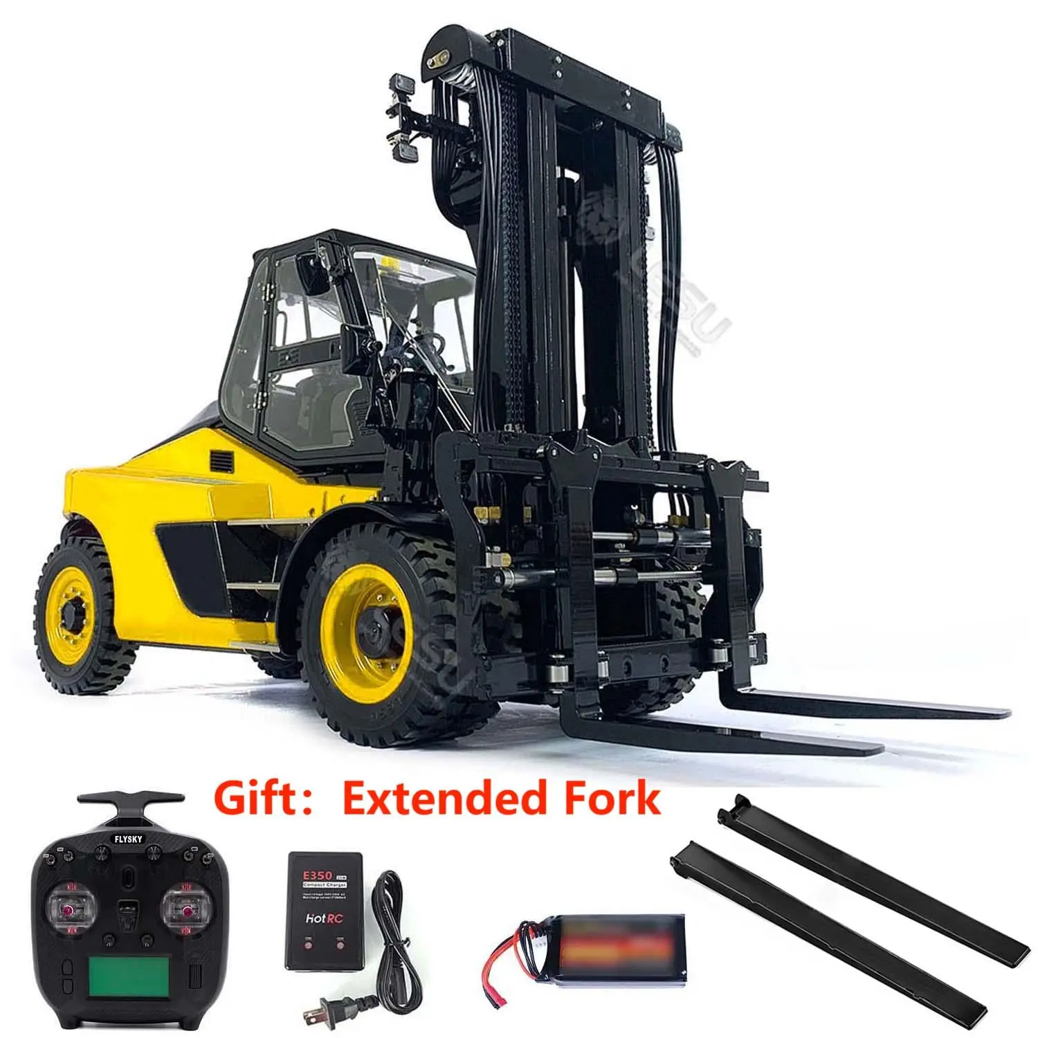 LESU 1/14 RTR Hydraulic RC forklift Aoue-LD160S for Truck Painted Assembled Model W/ Openable Door Sound Light System