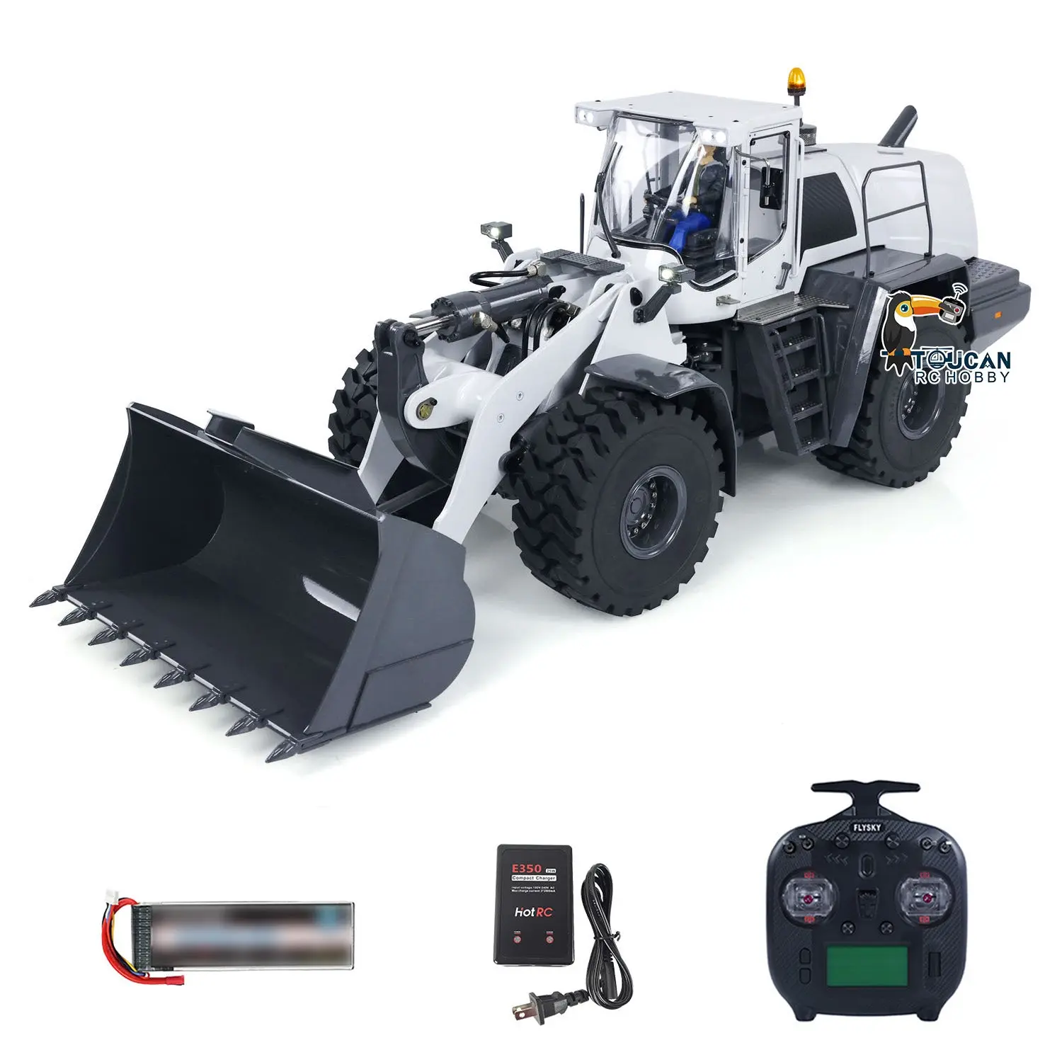 1/14 XDRC 580 RC Loader for Adult Metal Remote Control Wheeled Hydraulic Construction Car Simulation Vehicle RTR Hobby Model ST8 Radio 4CH Reversing Valve