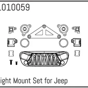 Light Mount Set for Wrangler