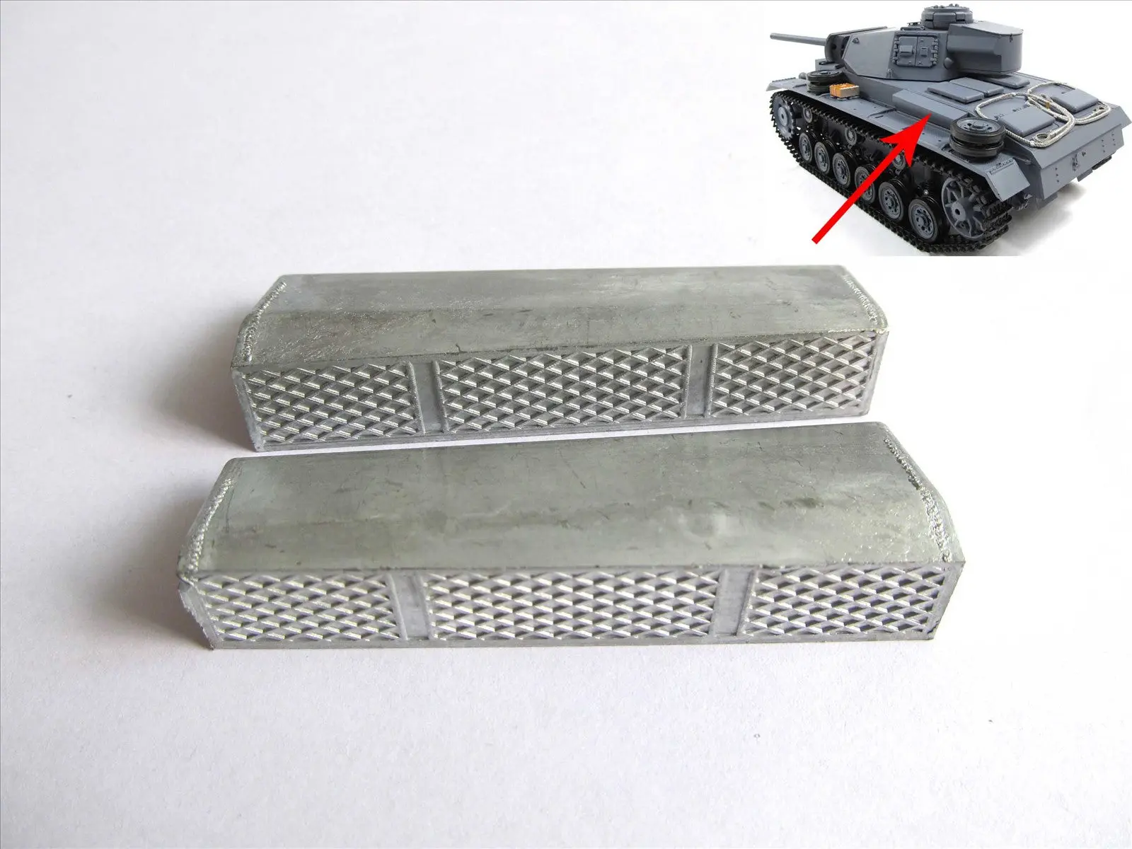 Mato 1/16 Radio Controlld RTR Tank German Panzer III Metal Air Intake Box Machine Gun Exhaust Lifting Jack Tracks Tensioners Part