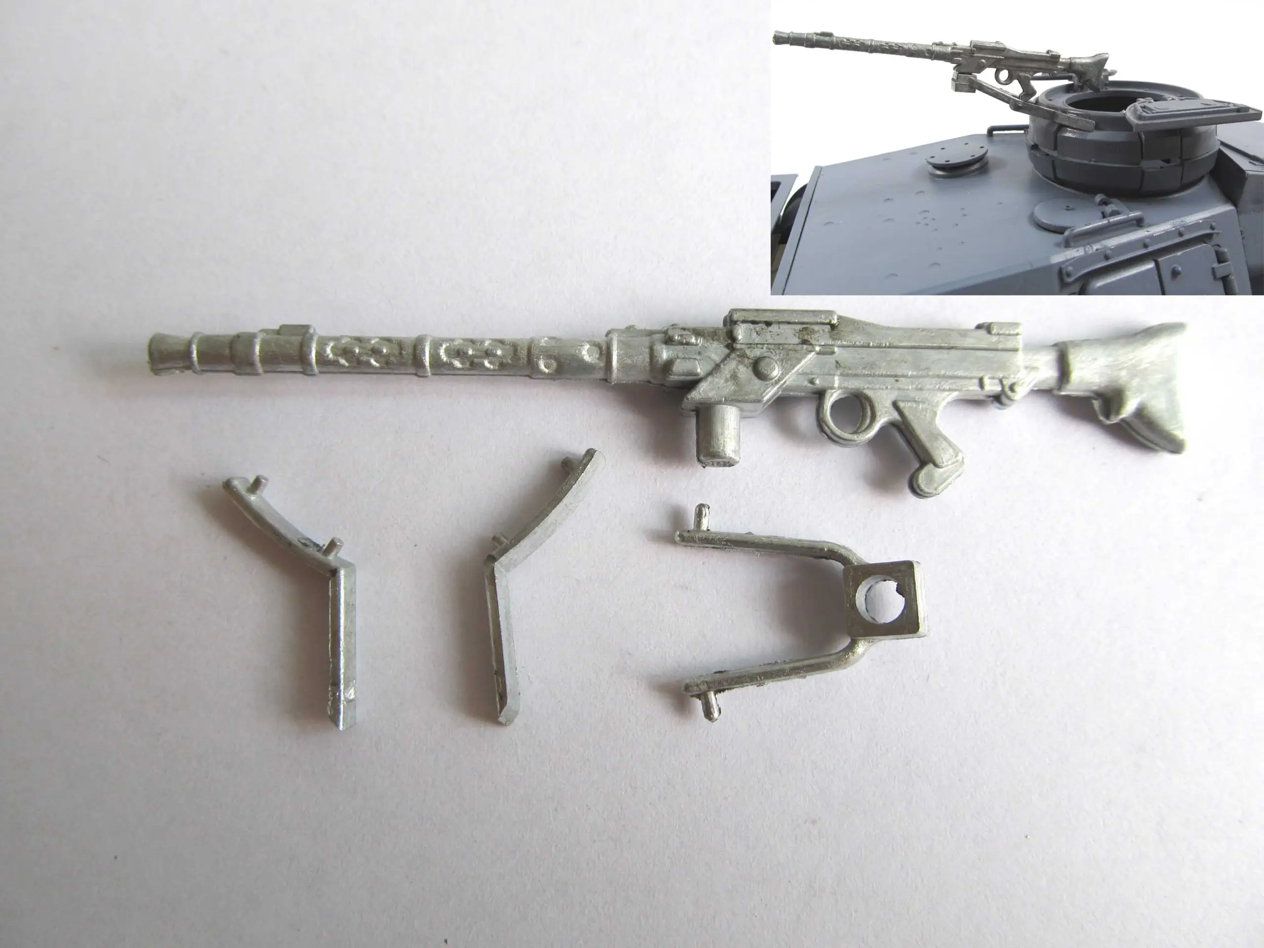 Mato 1/16 Radio Controlld RTR Tank German Panzer III Metal Air Intake Box Machine Gun Exhaust Lifting Jack Tracks Tensioners Part