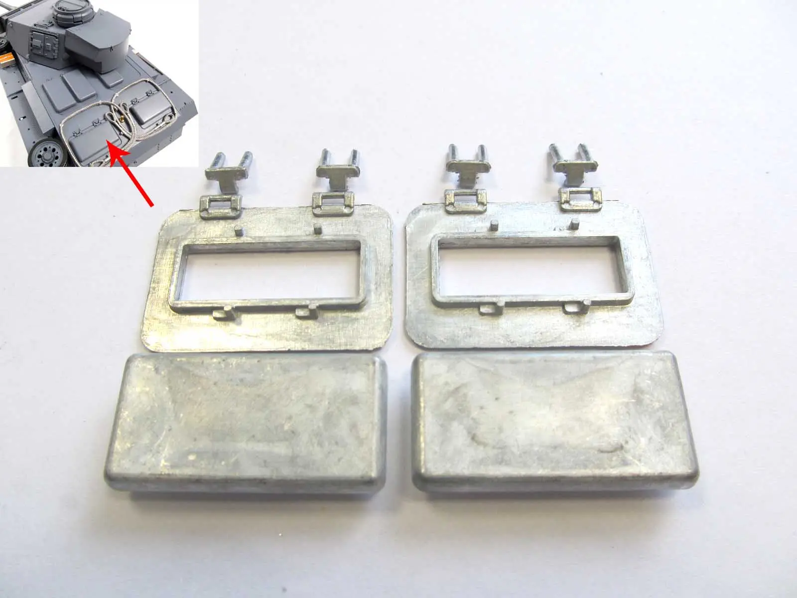 1/16 Mato Metal Machine Gun Radiator Fan Inspection Hatches Sprocket Hubs Towing Cable Radio Controlled RTR Tank German Panzer III