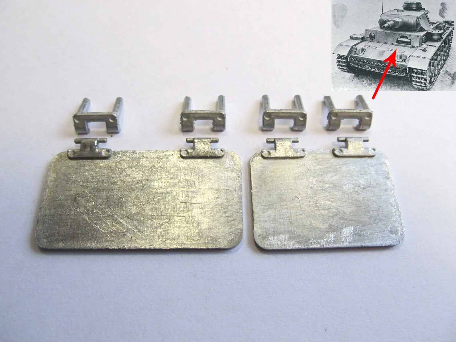 1/16 Mato Metal Machine Gun Radiator Fan Inspection Hatches Sprocket Hubs Towing Cable Radio Controlled RTR Tank German Panzer III