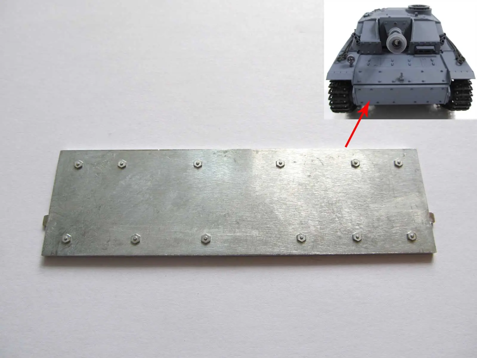 1/16 Mato Radio Controlled RTR Tank German Stug III Metal Aerial Mount Turret Side Handrail Cupola Front Plate Barreltlet Part