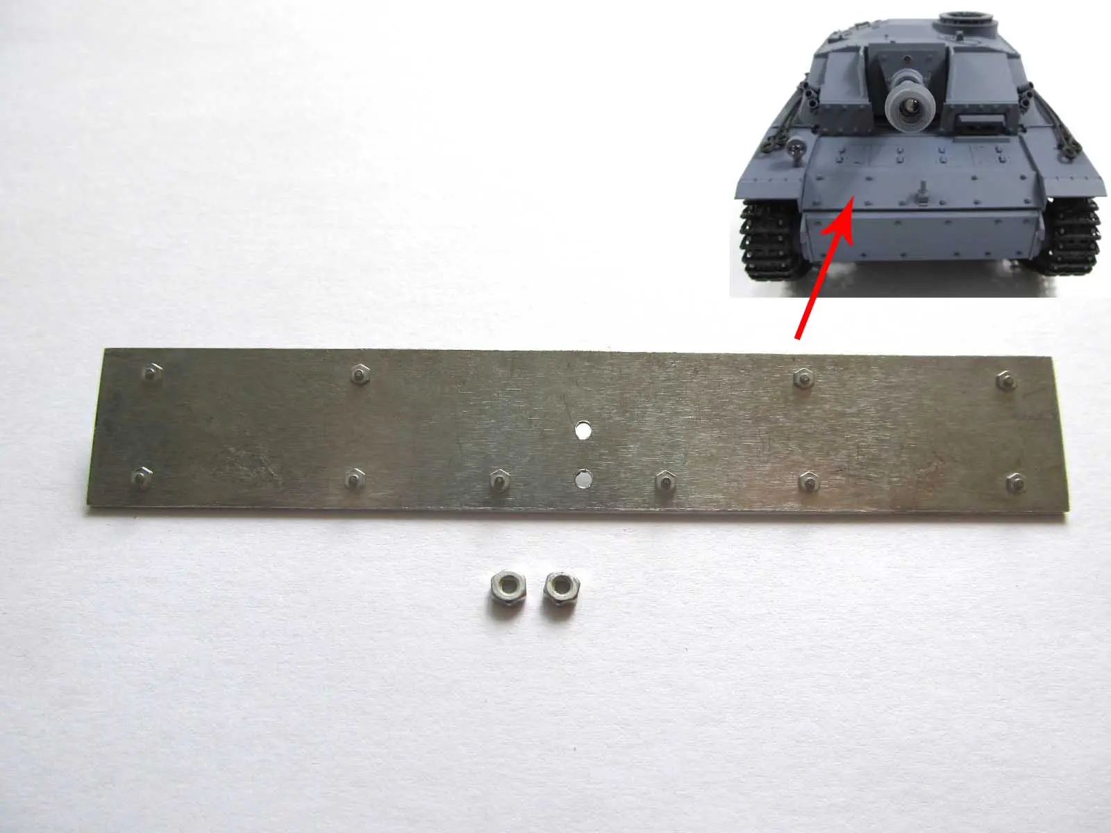 1/16 Mato Radio Controlled RTR Tank German Stug III Metal Aerial Mount Turret Side Handrail Cupola Front Plate Barreltlet Part