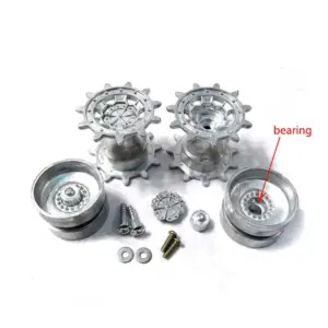 1:16 Mato Leopard2A6 Radio Control RTR Tank Model Metal Spare Parts Tracks Rubber Pads Barrel Muzzle Sprockets Idlers W/ Bearings