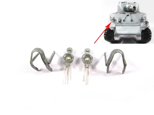 1/16 Mato Metal Part Barrel Split Hatch Cupola Guards LED Headlights Horn Handrails Tracks Holders Sherman RTR Remote Control Tank