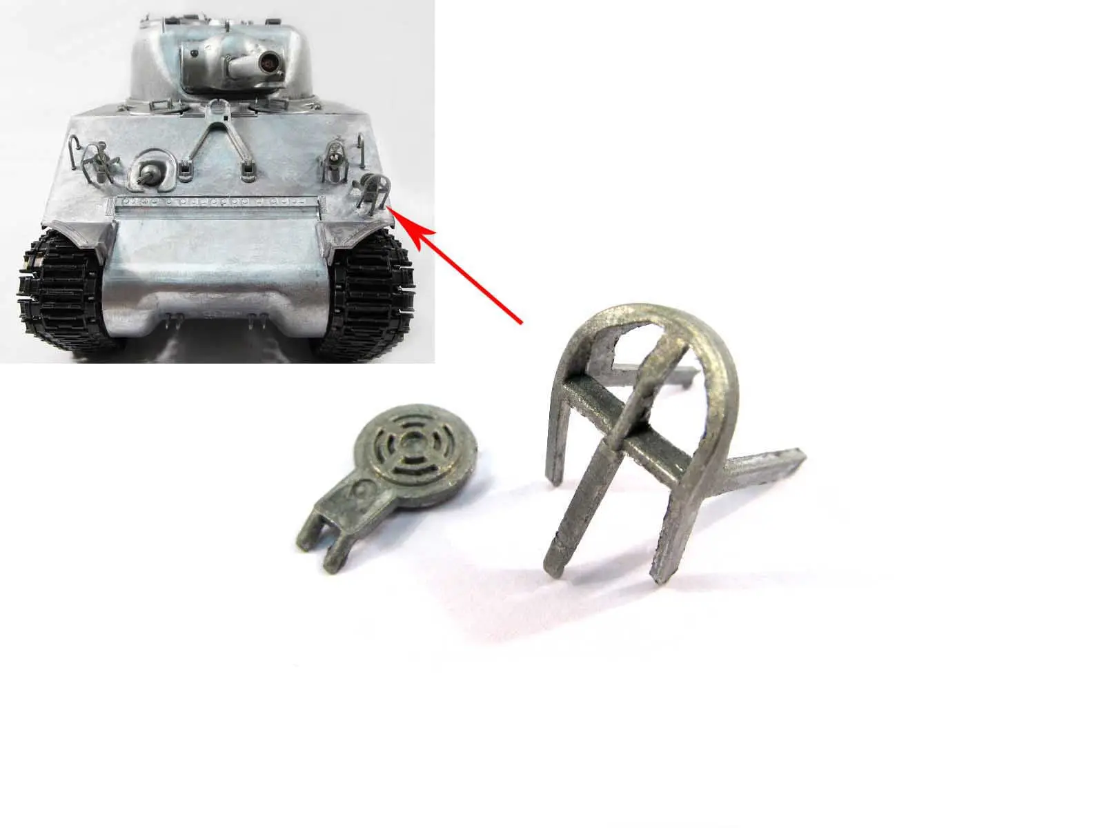 1/16 Mato Metal Part Barrel Split Hatch Cupola Guards LED Headlights Horn Handrails Tracks Holders Sherman RTR Remote Control Tank