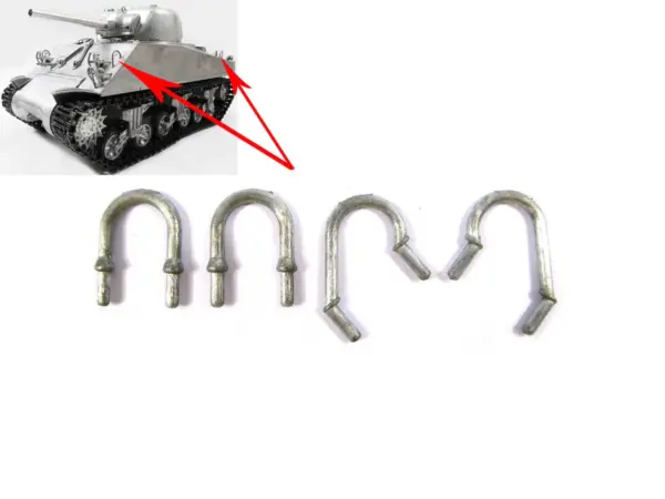 1/16 Mato Metal Part Barrel Split Hatch Cupola Guards LED Headlights Horn Handrails Tracks Holders Sherman RTR Remote Control Tank