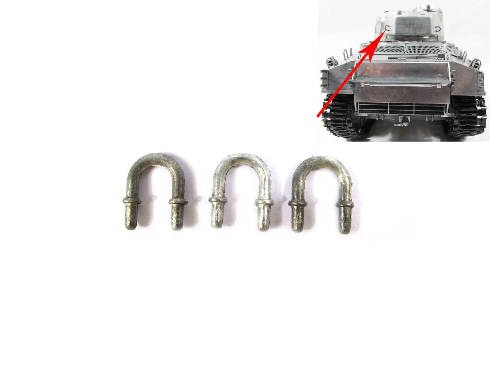 1/16 Mato Metal Part Barrel Split Hatch Cupola Guards LED Headlights Horn Handrails Tracks Holders Sherman RTR Remote Control Tank