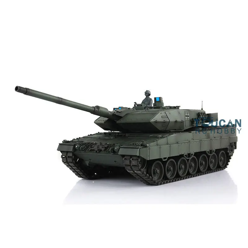 Henglong 1/16 TK7.0 German Leopard2A6 Military RC Tank 3889 W/ 360Degrees Rotating Turret Metal Tracks Sprocket Hobby Grade Collection