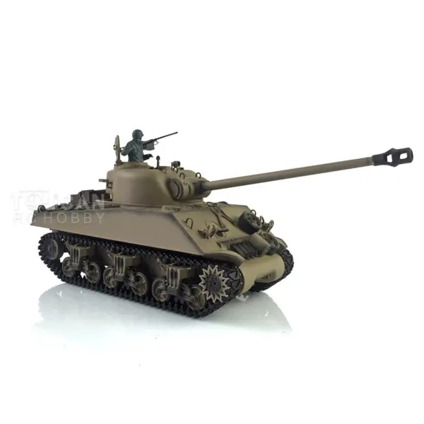 Henglong 1/16 Scale 7.0 Upgraded M4A3 Sherman Remote Control Tank 3898 W/ 360Degrees Rotating Turret Metal Tracks Idler Sproket Wheel