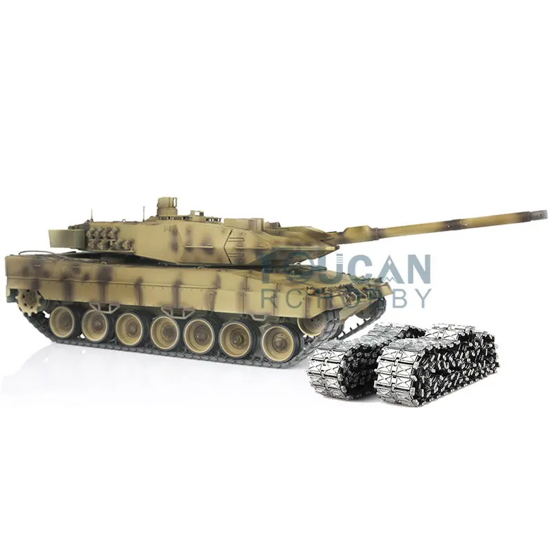 2.4Ghz Remote Controller Henglong 1/16 TK7.0 Edition Metal Leopard2A6 RC Tank 3889 W/ 360Degrees Rotating Turret Battery Charger