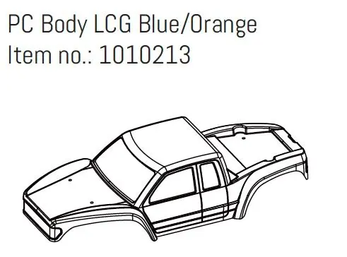 PC Body LCG Blue/Orange - GOAT