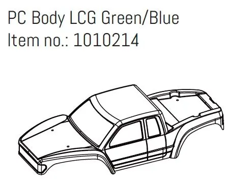 PC Body LCG Green/Blue - GOAT