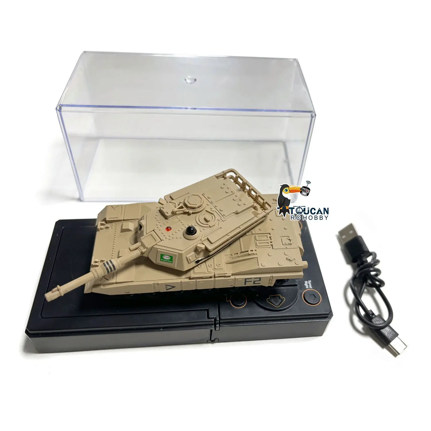 RTR Infrared Battle Tank RC Military Tank Turret Rotate Mini Toy Gift for Kids