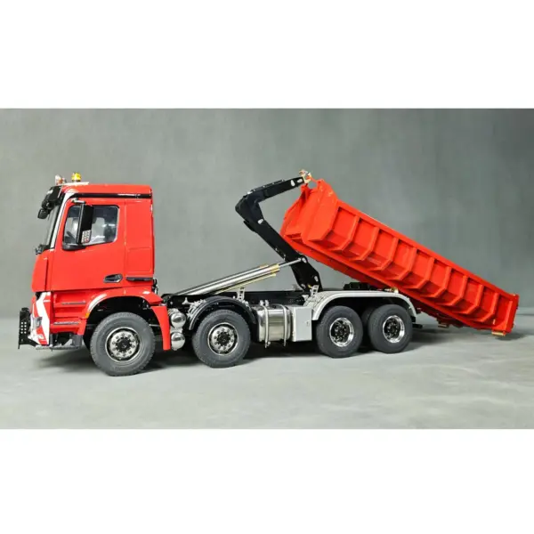 1/14 Remote Control Hydraulic Full Dumper 8*8 5 Valves RC Roll On Off Tipper Engineering Vehicle Differential Locks No Charger