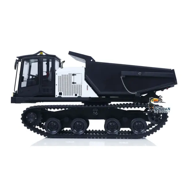 Super Frog 1/14 RC Hydraulic Crawler Dumper Truck T14R RTR Radio Controlled Metal Tracked Tipper Hydraulic Construction Vehicles Frsky X14 Light Electric Wiper