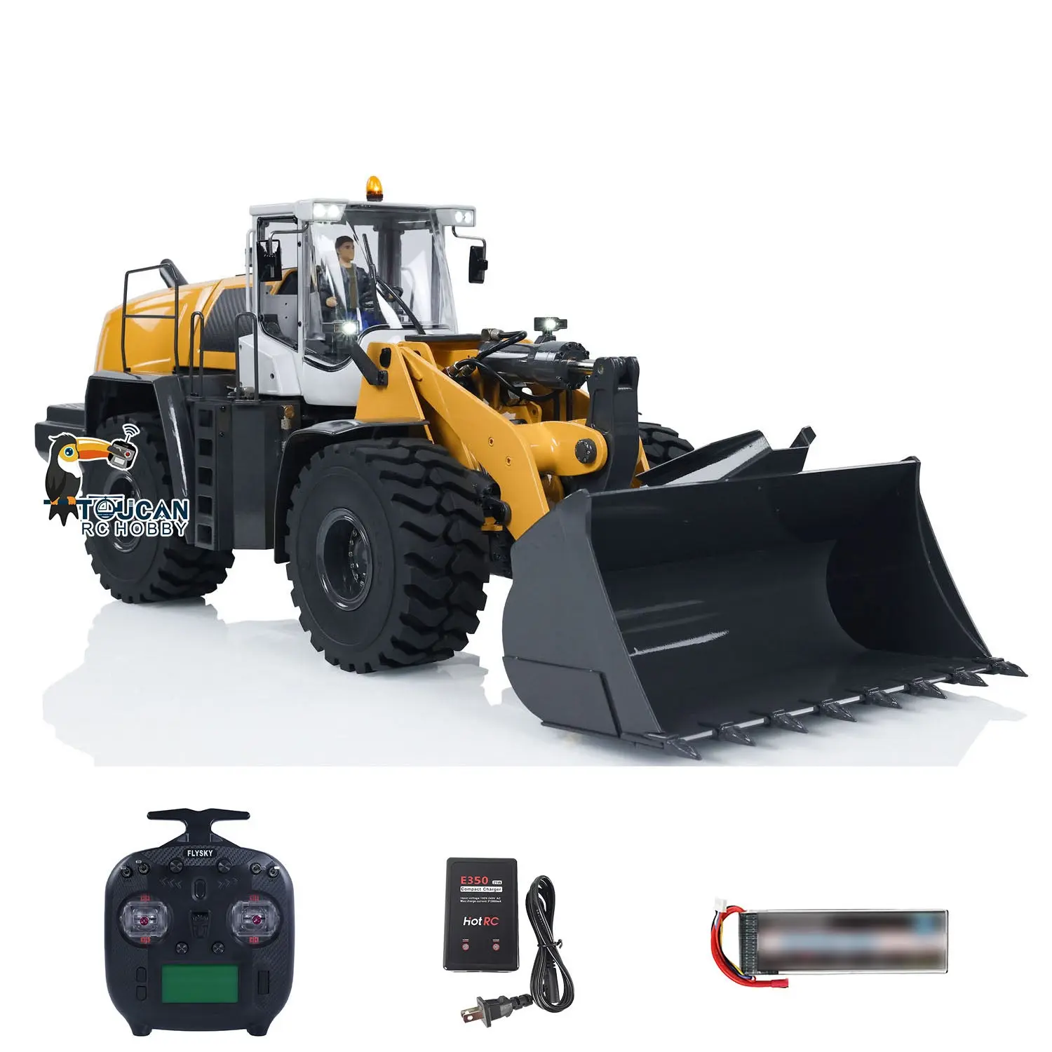 1/14 XDRC 580 RC Loader for Adult Metal Remote Control Wheeled Hydraulic Construction Car Simulation Vehicle RTR Hobby Model ST8 Radio 4CH Reversing Valve