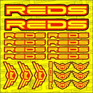 Reds Stickers 150x150 Mm Jaune Fluo