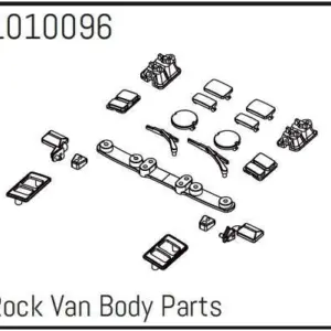 Rock Van Body Parts - PRO Crawler 1:18