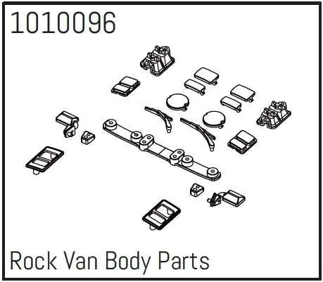 Rock Van Body Parts - PRO Crawler 1:18