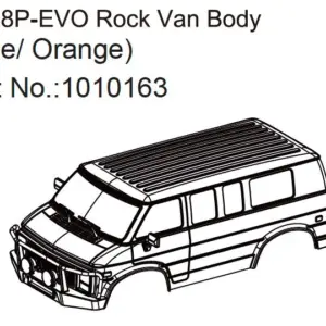 Rock Van Body (blue/orange) - EVO 1:18