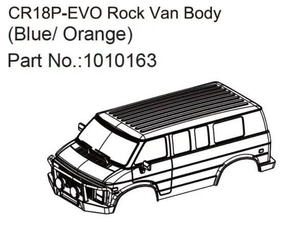 Rock Van Body (blue/orange) - EVO 1:18