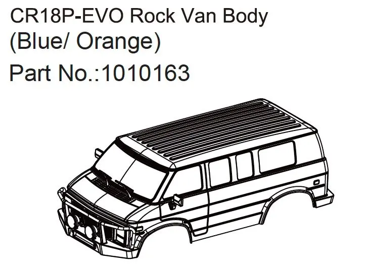Rock Van Body (blue/orange) - EVO 1:18