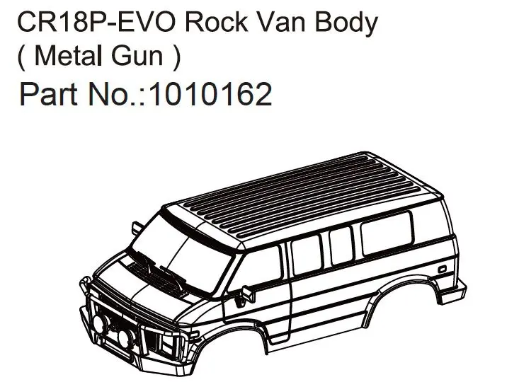 Rock Van Body (silver/black) - EVO 1:18