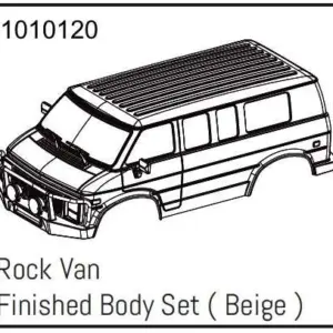 Rock Van PC Body Set (beige) - PRO Crawler 1:18