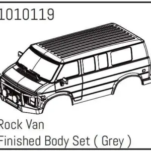 Rock Van PC Body Set (grey) - PRO Crawler 1:18