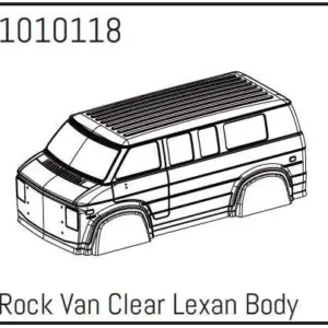 Rock Van PC Body (unpainted) - PRO Crawler 1:18