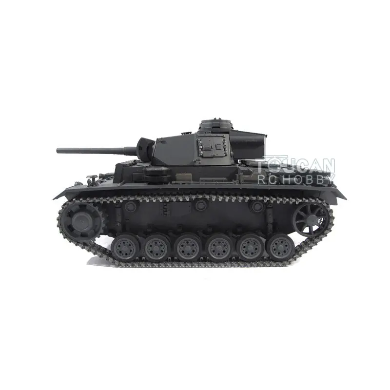 1/16 Mato Metal German Panzer III Infrared Ver Barrel Recoil RTR Radio Control Tank 1223 W/ Receiver Idlers Sprockets Gearbox