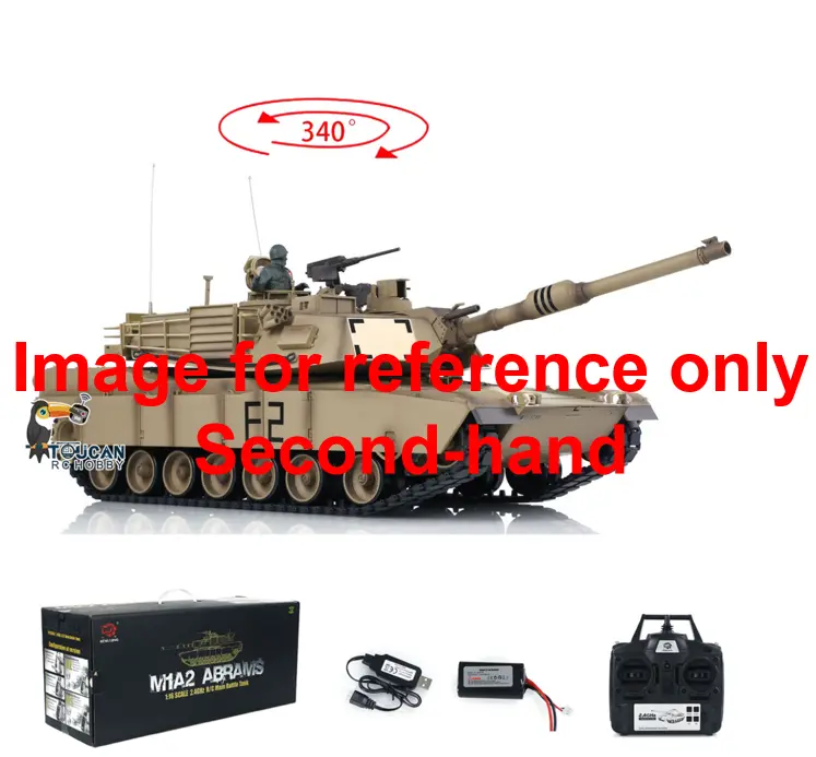 2.4Ghz Henglong 1/16 Scale 7.0 Plastic Ver M1A2 Abrams RTR RC Tank 3918 Model