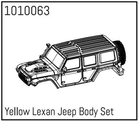Yellow Lexan Wrangler Body Set