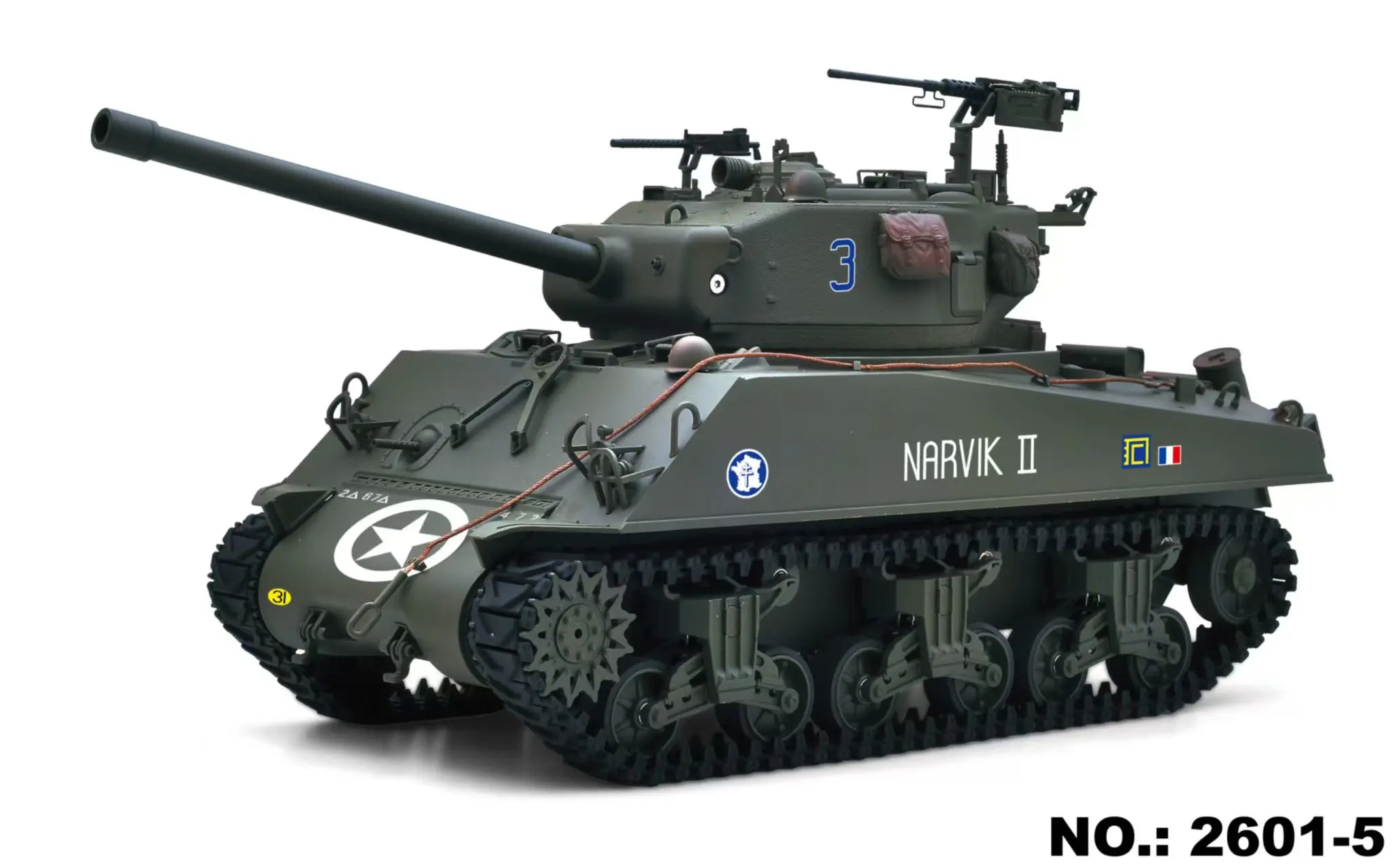 Large Hatch 1/16 Remote Control Tank Sherman M4A3 Infrared System Barrel Elevation Smoke Unit Metal Chassis Gearbox 360 Degrees Turret