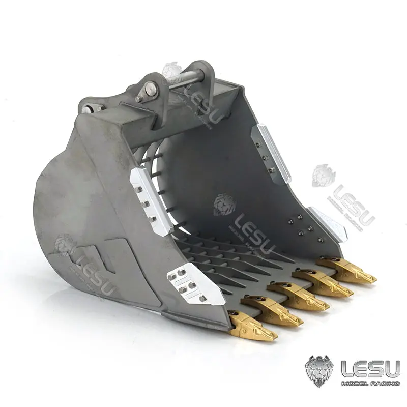 LESU 1/14 RC Metal Hydraulic Aoue ET30H Wheeled Painted Excavator Heavy Ripper Hydraulic Crusher fork Bucket B