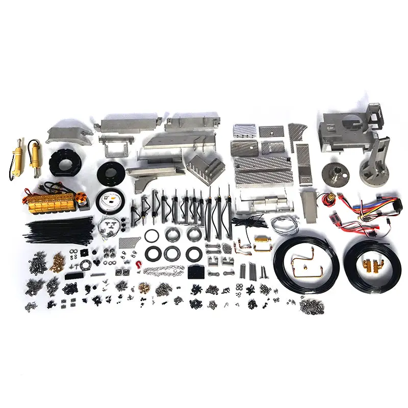 LESU 1/14 8x8 Radio Controlled Metal Roll on/off Hydraulic Truck A0014 Crane Dumper Tipper Reversing Valve Motor Servo ESC DIY Car Model