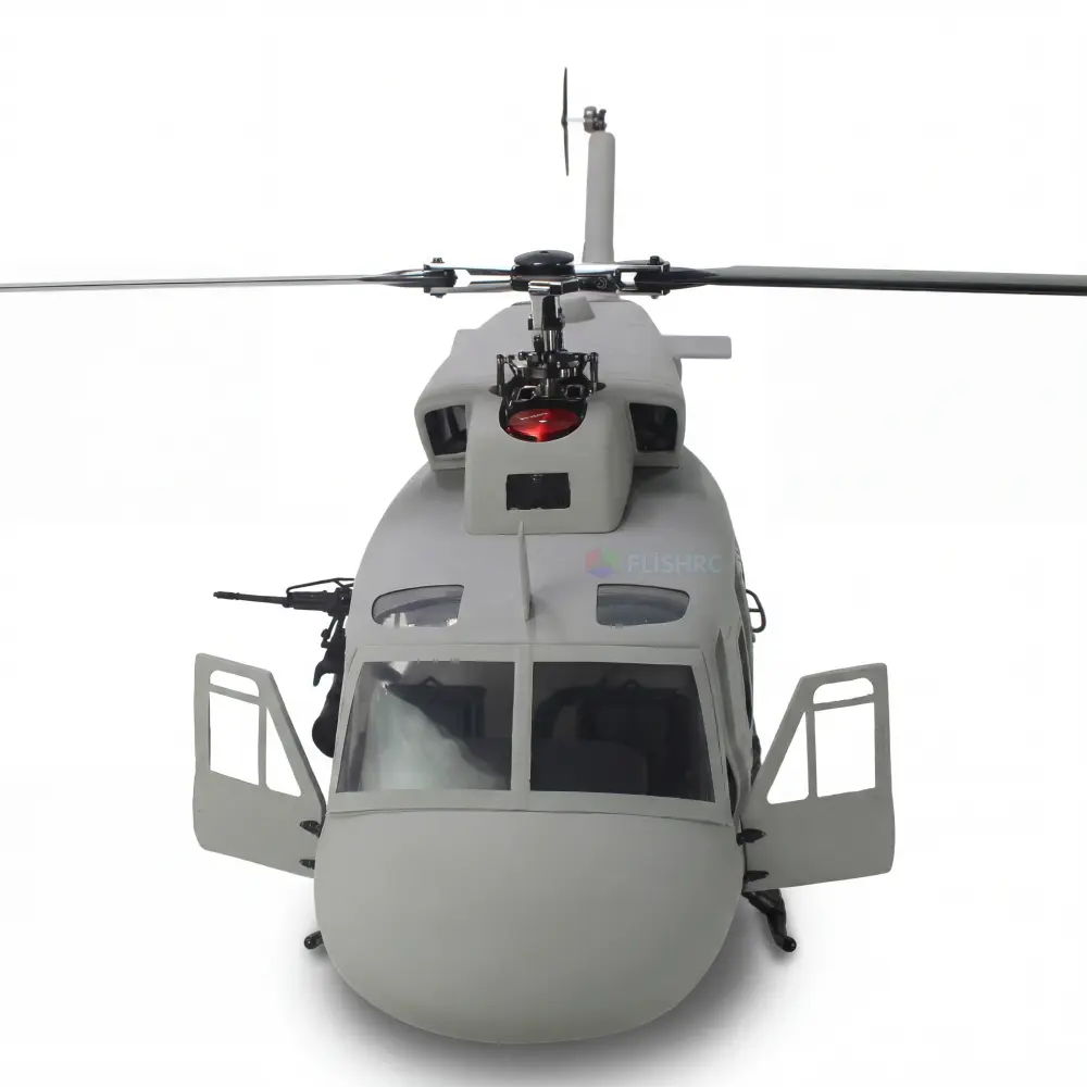 FLISHRC UH-1N Bell 212 Twin Huey (Gray) RTF FL500 V2 500-Class/Size Scale RC Helicopter