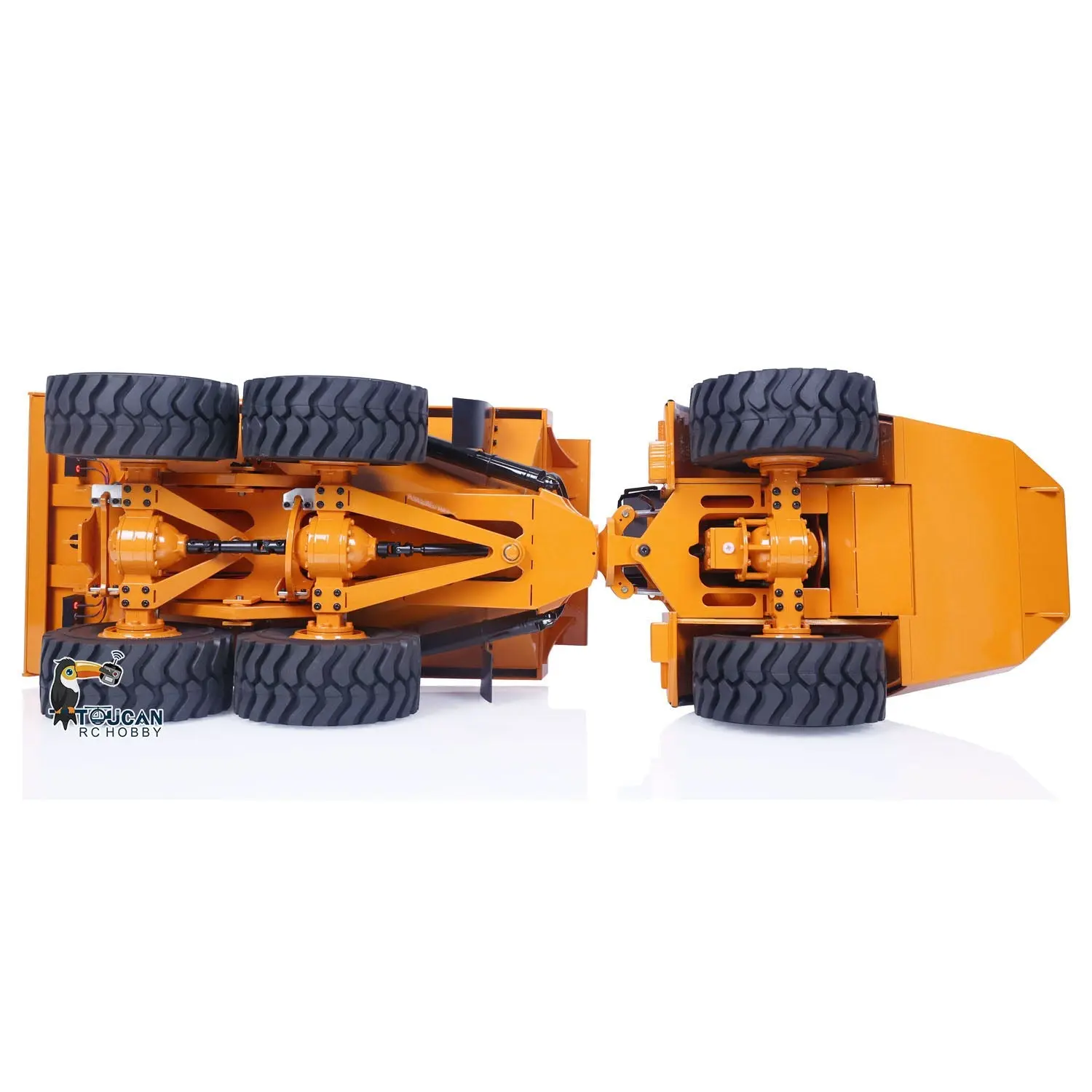1/14 Metal RC Articulated Truck 6x6 Dumper Car RTR Model A40G Remote Control Construction Vehicles Hydraulic Lifting Tipper Sound Light Brushless Pump Gift Toys for Adult