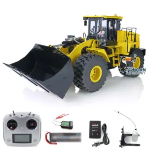 Metal 1/14 RC Loader WA470 Hydraulic Remote Control Construction Vehicle RTR Wheeled Truck Lights Sound Battery Charger for Sale