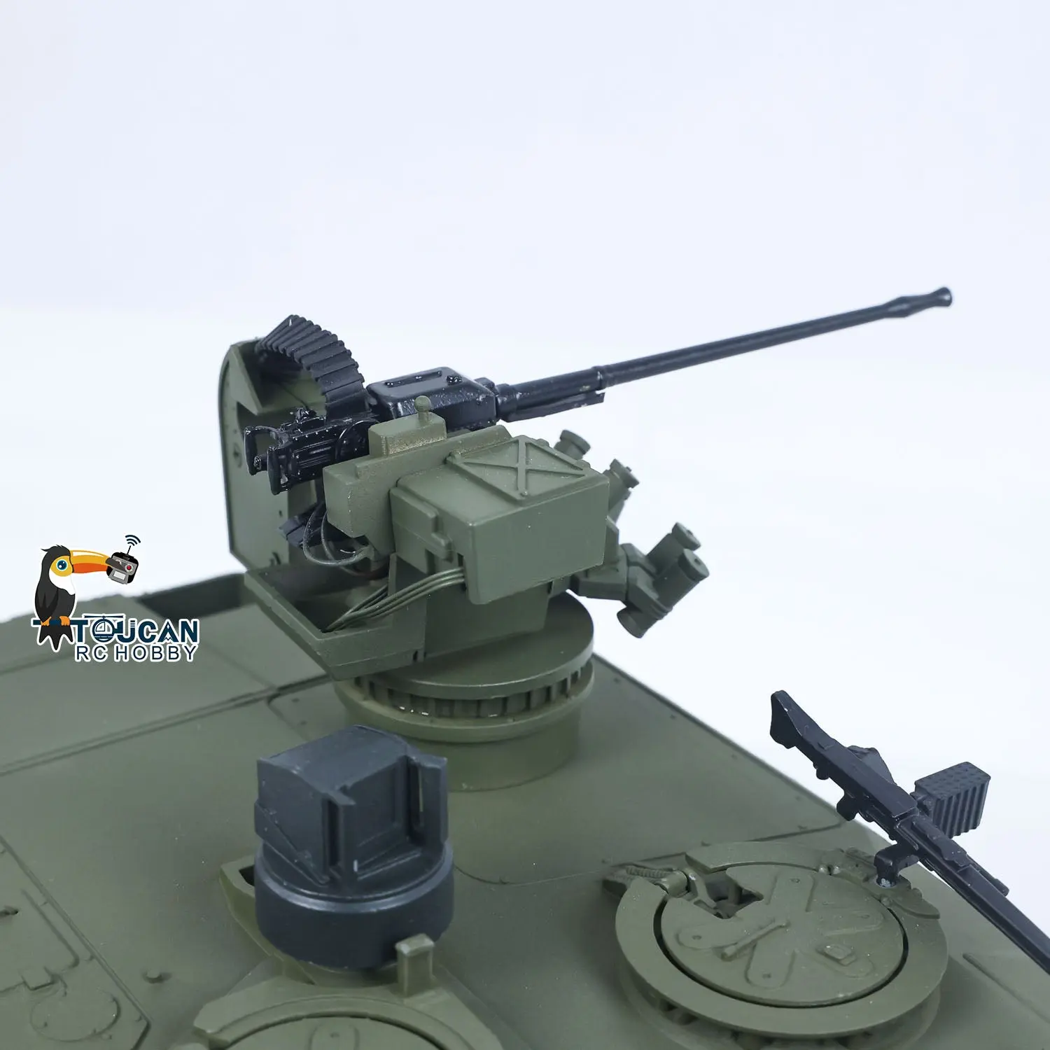 TOUCAN 1/16 Metal RC Tank 3889 German Leopard A6 360 Model Turret Barrel Recoil Infrared System Smoke Electric Periscope