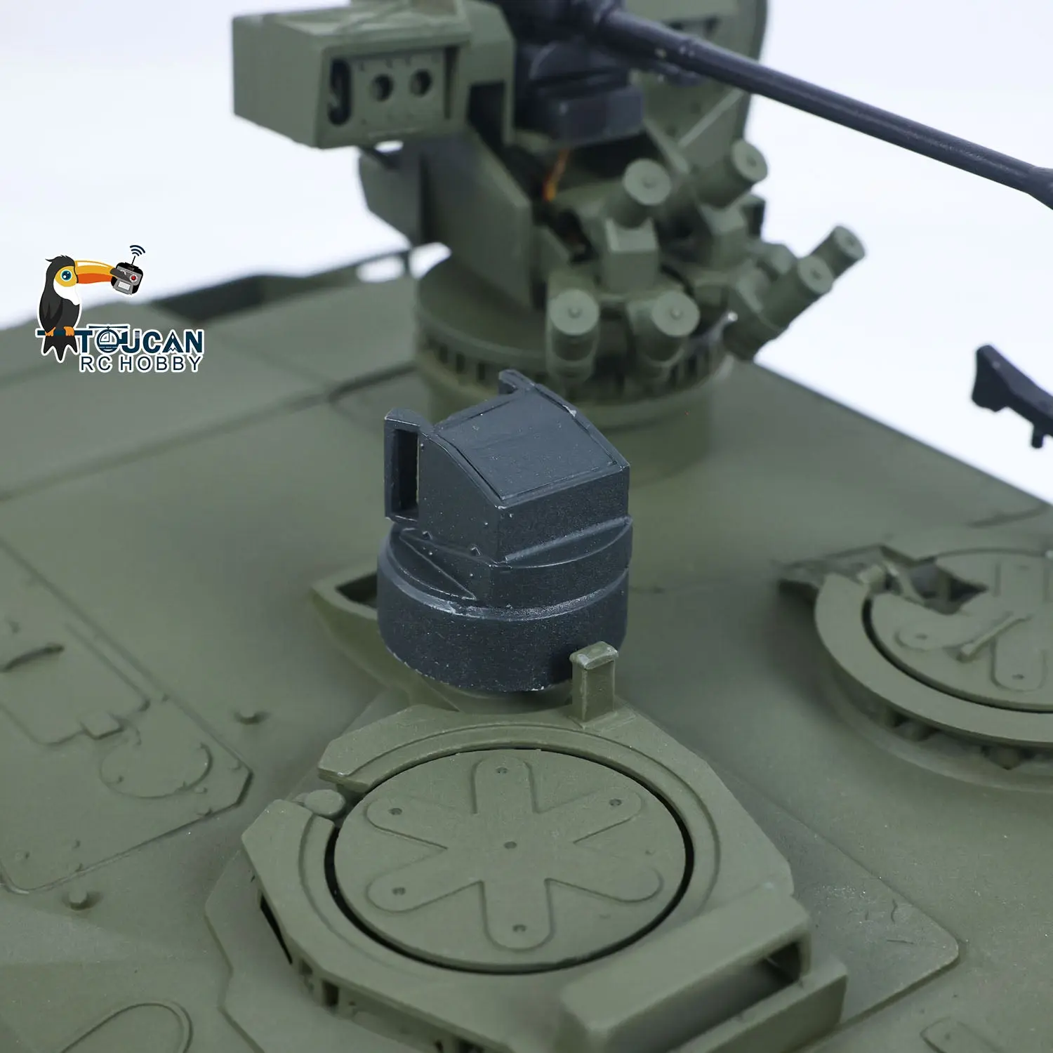 TOUCAN 1/16 Metal RC Tank 3889 German Leopard A6 360 Model Turret Barrel Recoil Infrared System Smoke Electric Periscope