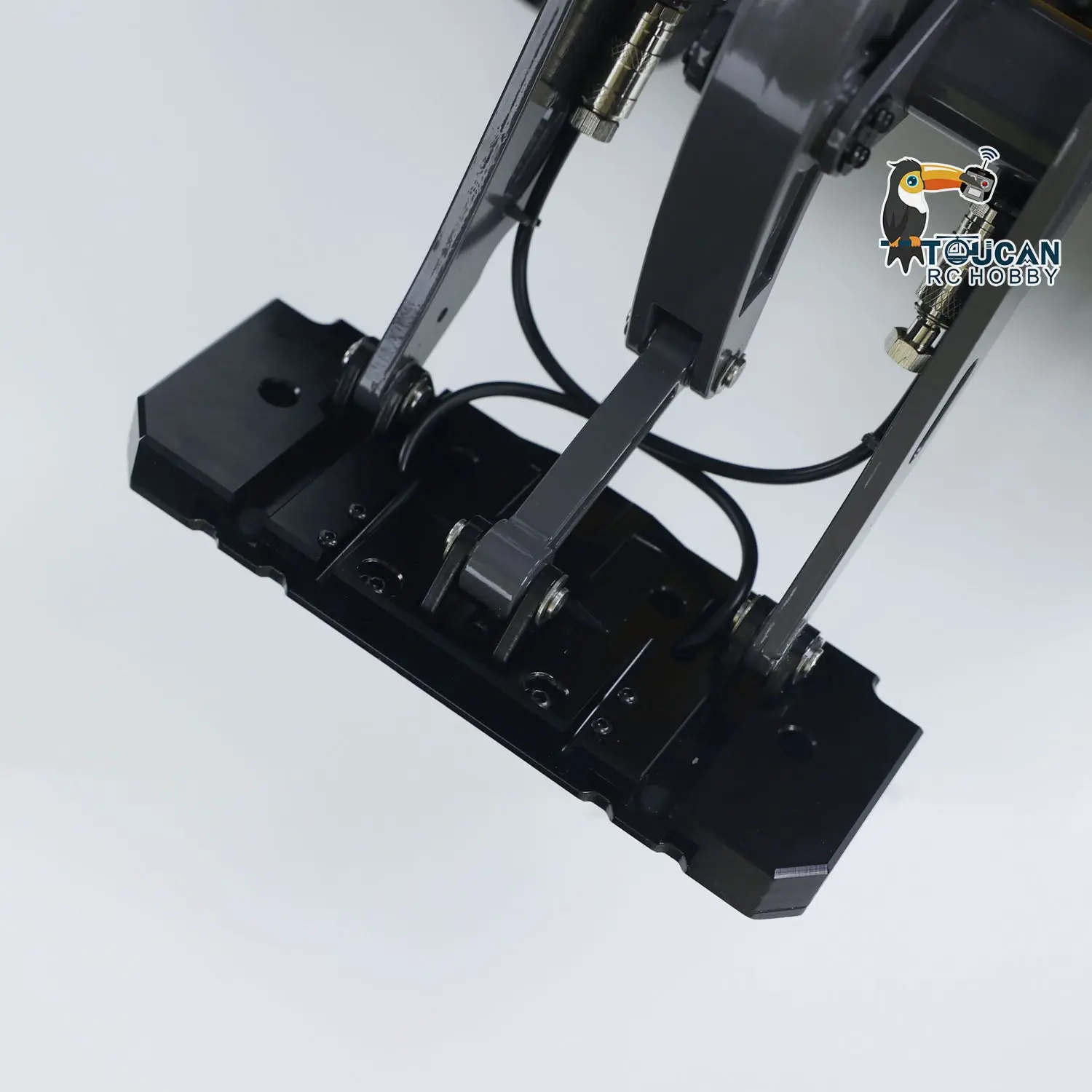 1/14 Metal RC Hydraulic Loader E260L Remote Control Construction Vehicle Flysky ST8 Radio Lock Differential Axle Fork Quick Coupler Light Sound ESC Battery